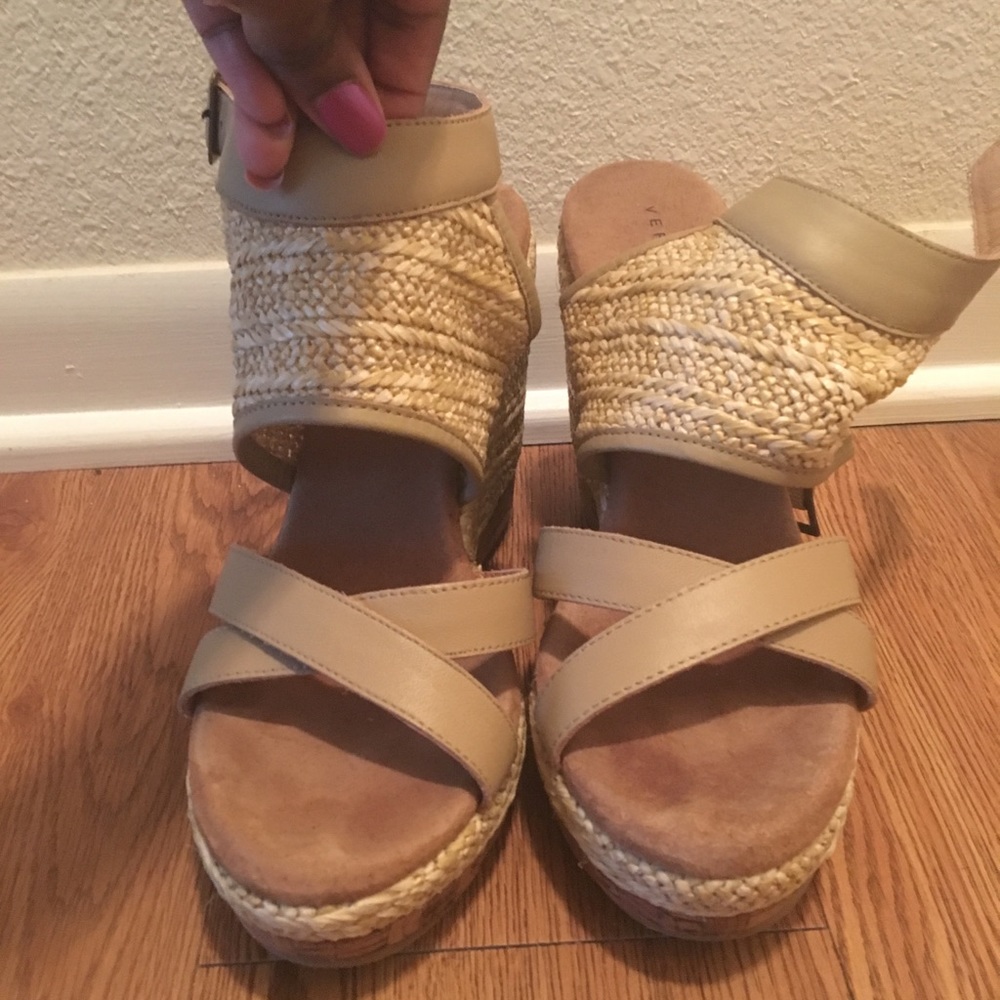COMFY!!! Very Volatile wedges cork platform size 8 - Picture 3 of 5